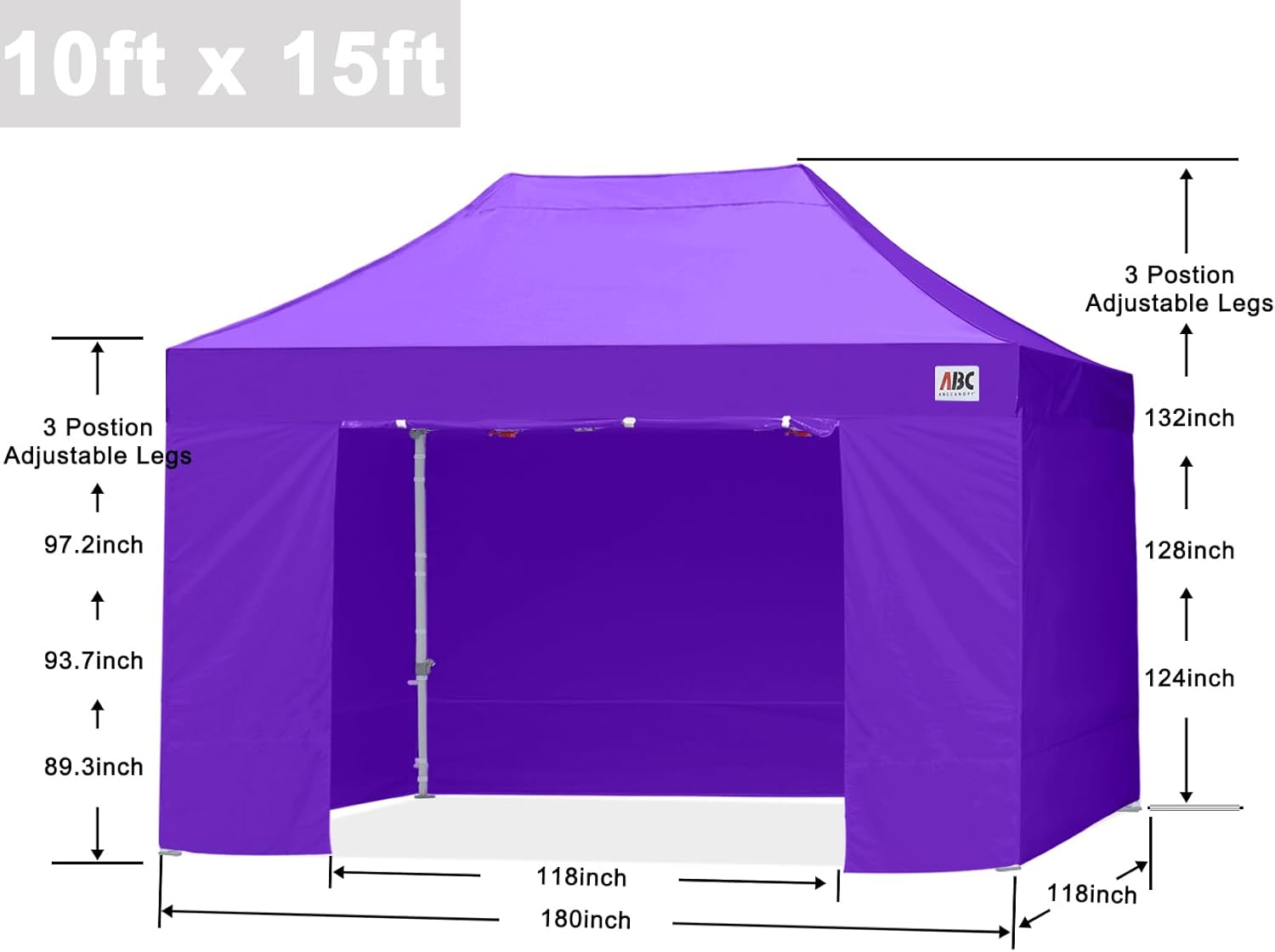 Easy Pop Up Canopy Tent 10×10 with Sidewalls