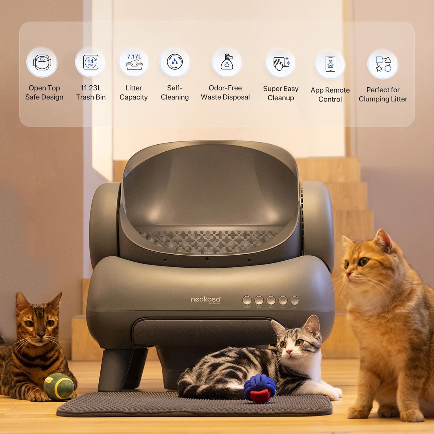M1 Self-Cleaning Cat Litter Box with App Control