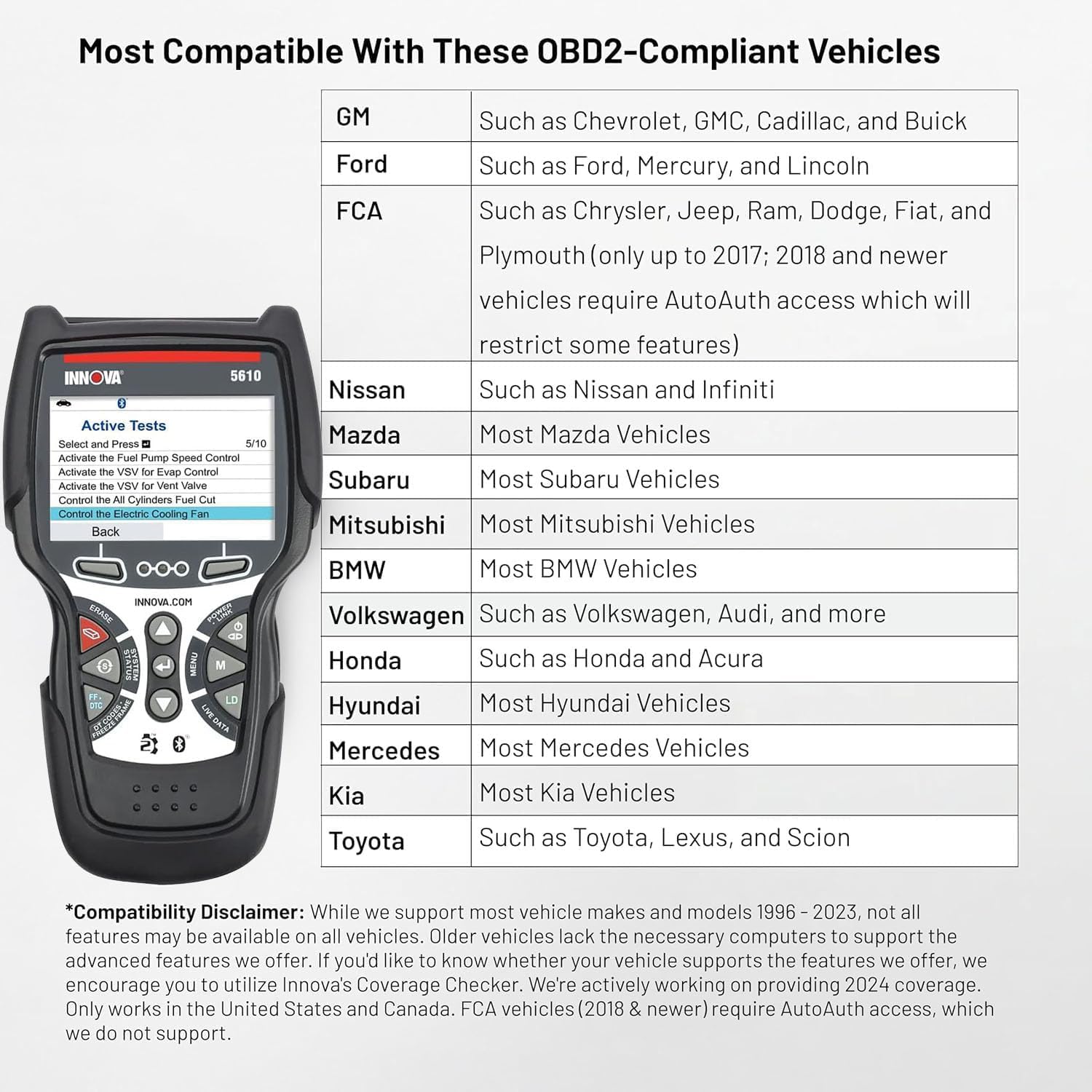 5610 OBD2 Bidirectional Scan Tool with Updates