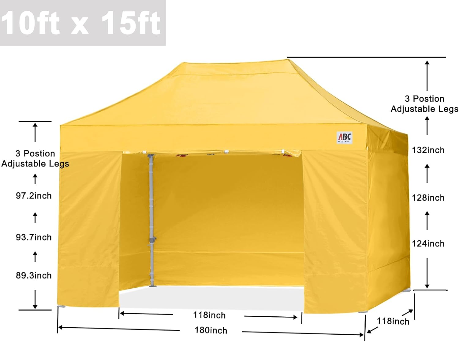 Easy Pop Up Canopy Tent 10×10 with Sidewalls