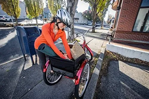 2025 Schwinn Meridian Adult Tricycle Bike Mens and Womens Three Wheel Beach Cruiser 26-inch Wheels Low Step-Through Frame Wide Seat Rear Folding Basket Sin