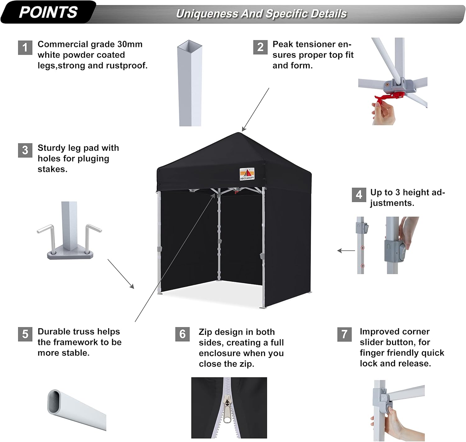 Easy Pop Up Canopy Tent 10×10 with Sidewalls