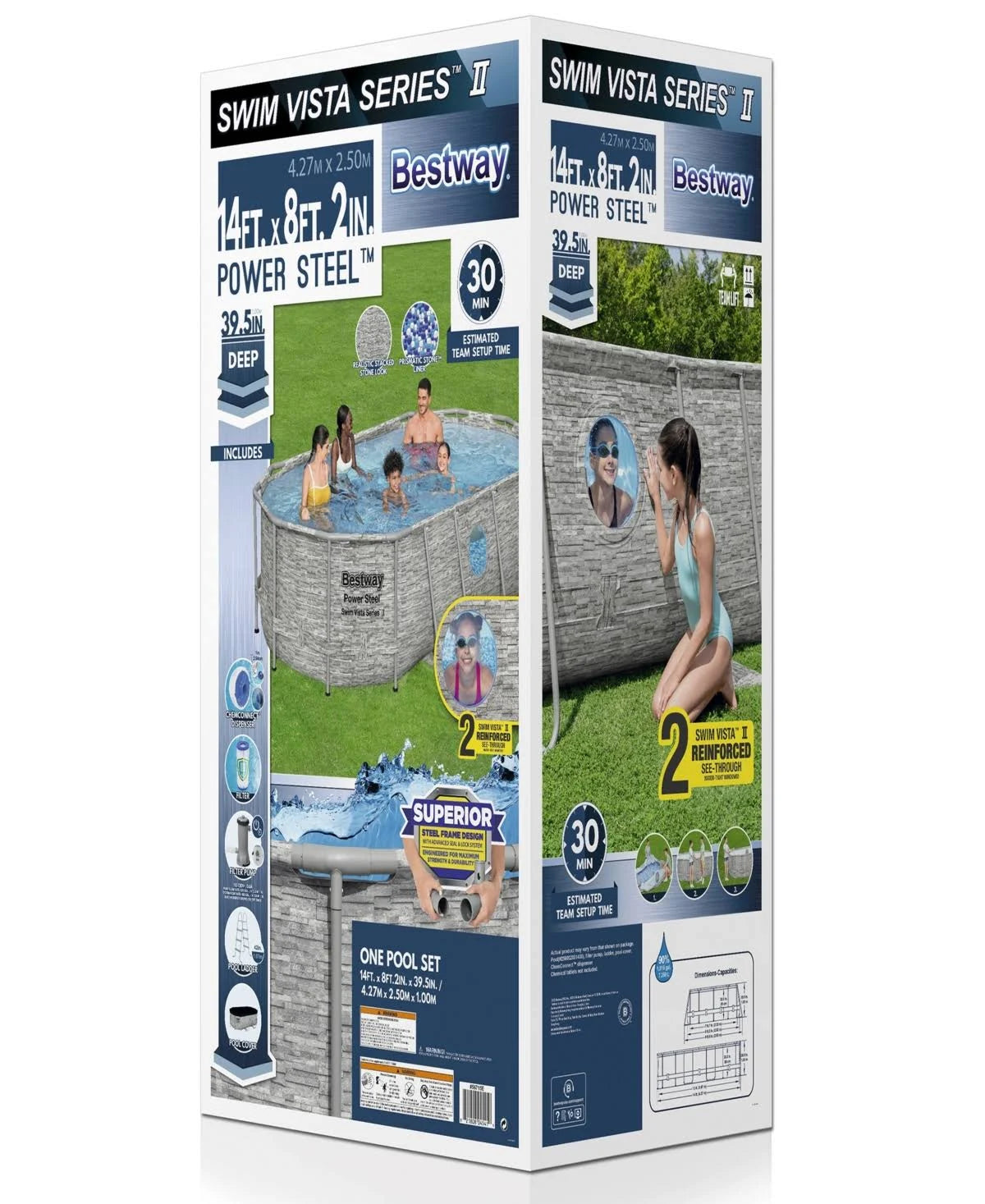 Bestway Power Steel Swim Vista 14' x 8'2