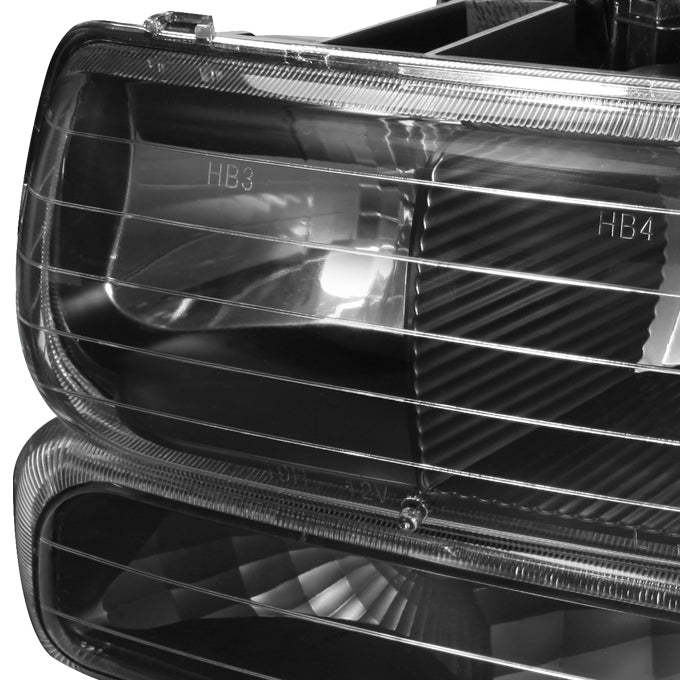 2026 Chevy Suburban/Tahoe 2000-2006 Black Headlights & LED Tail Lights Set, DOT Approved