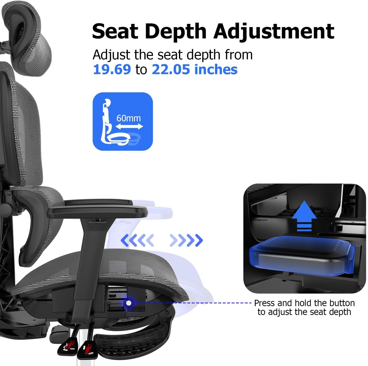 Ergonomic Mesh Office Chair with Adjustable Armrest
