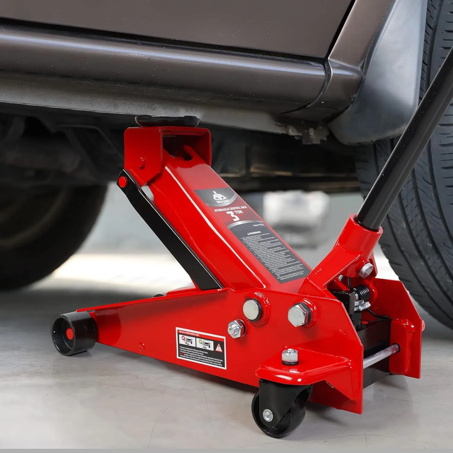2026 3 Ton Hydraulic Floor Jack with Quick Lift Pump Car Jack, (6,000 lb) Capacity,Red,W83025
