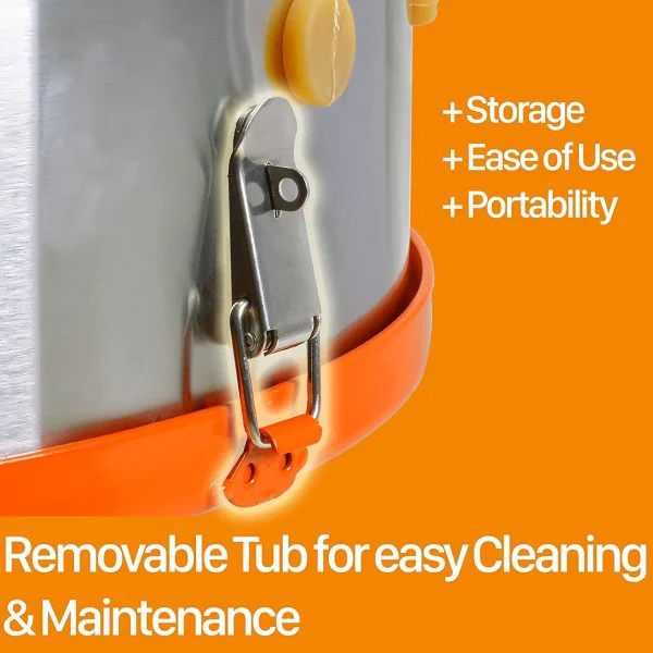 Electric Chicken Plucker, 1HP 280RPM, Stainless Steel, 92 Fingers, 20′′ Drum, Heavy Duty Poultry De-Feathering Machine