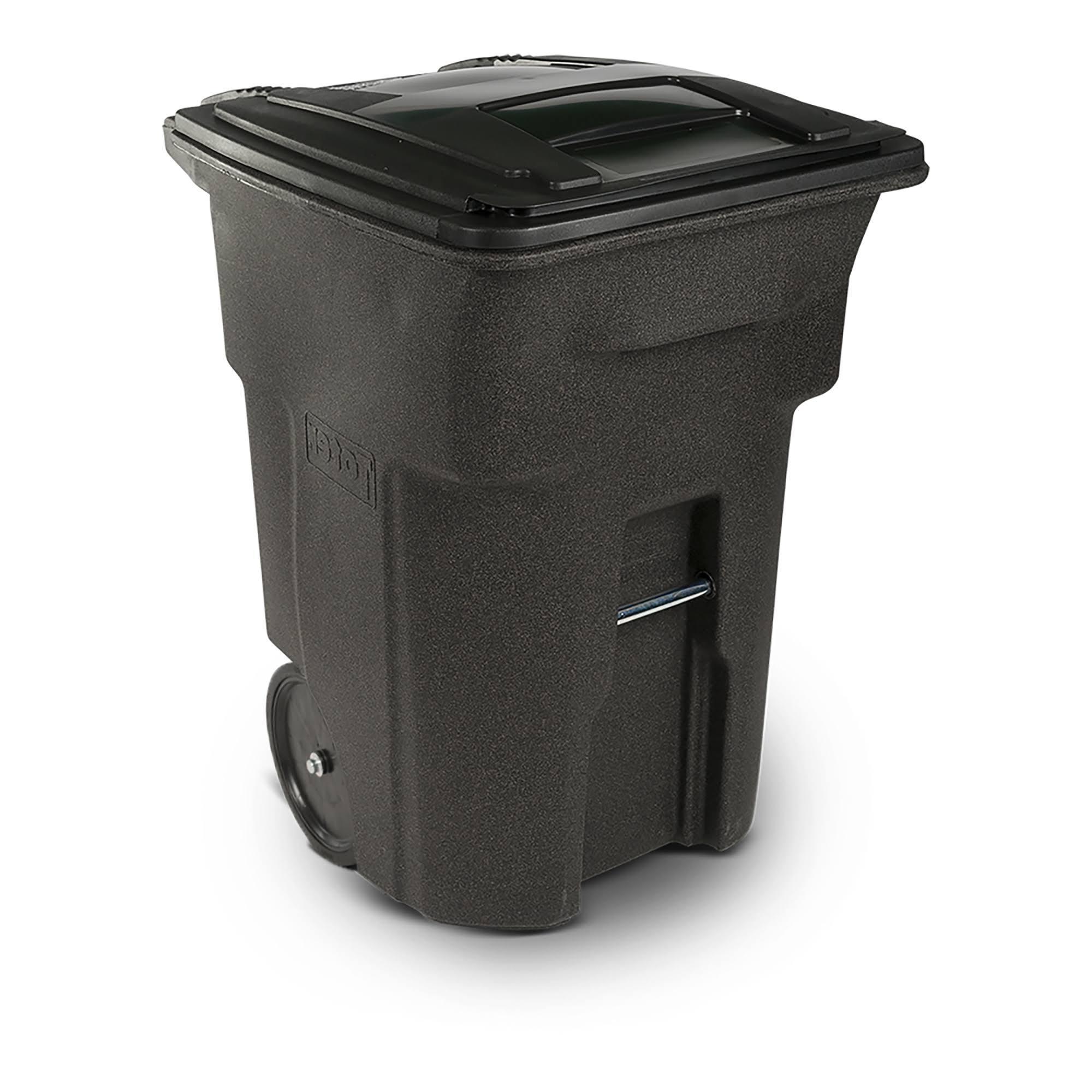 2026 96 gal. Trash Can Brownstone with Quiet Wheels and Lid