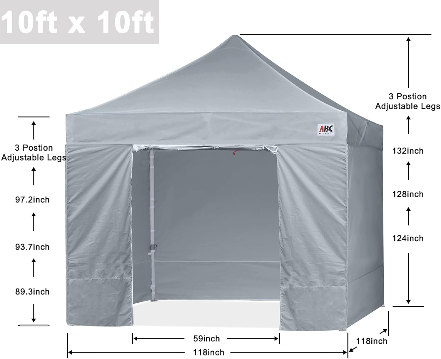 Easy Pop Up Canopy Tent 10×10 with Sidewalls
