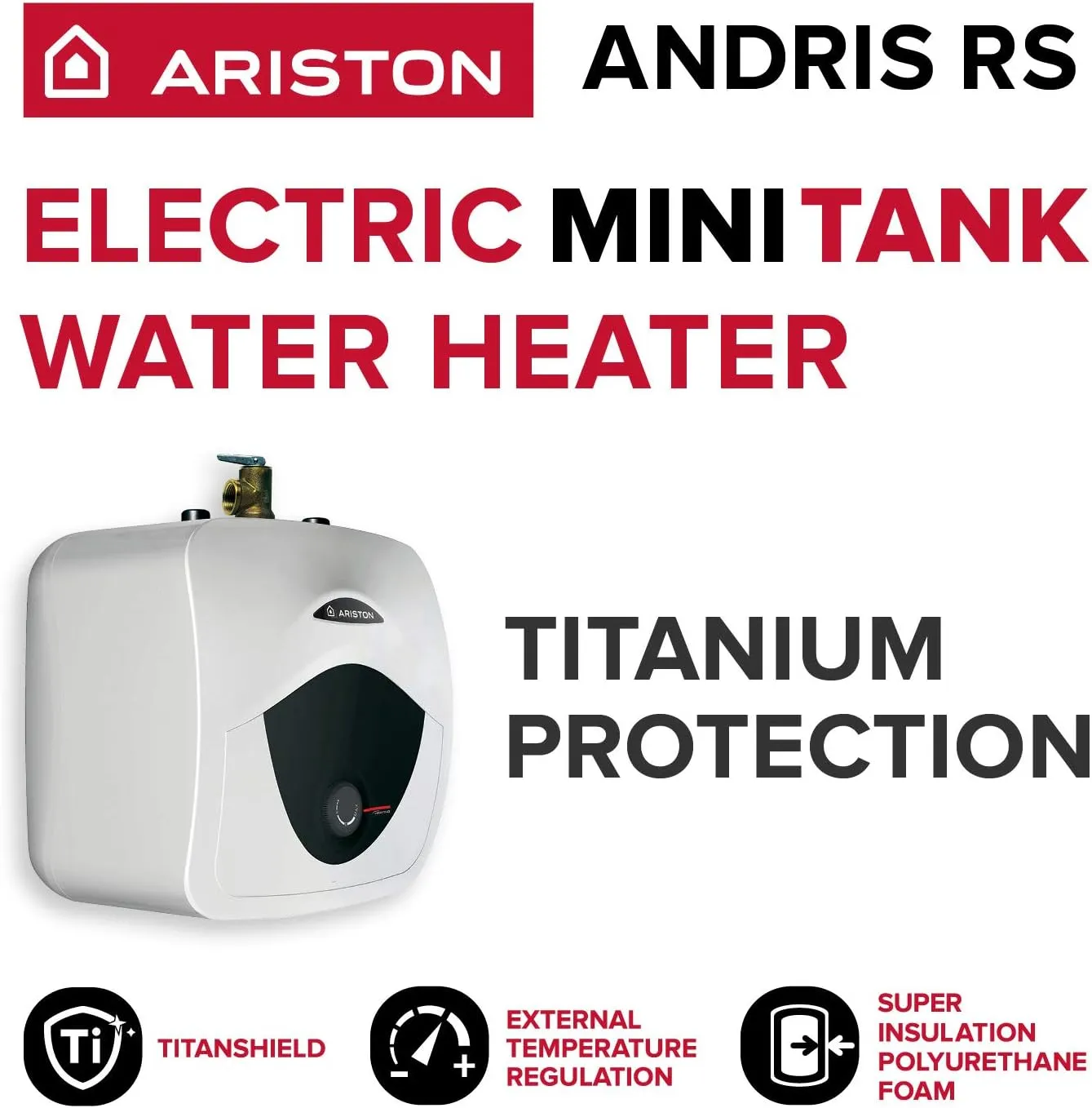 Ariston 8 Gallon 120V Instantaneous Mini Electric Water Heater