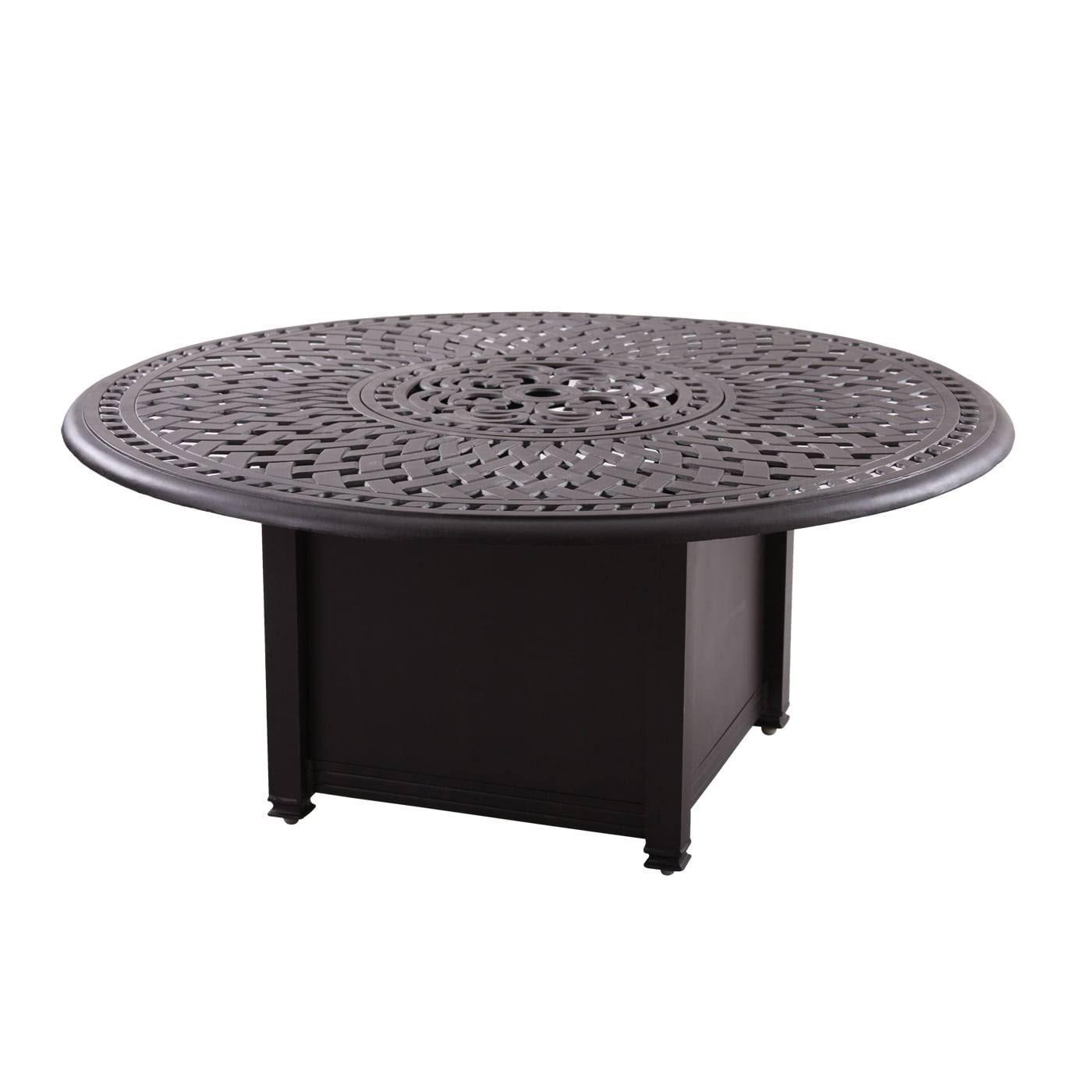 2026 201060-Q-B-AB Round Propane Fire Pit Chat Table | Outdoor Coffee Tables