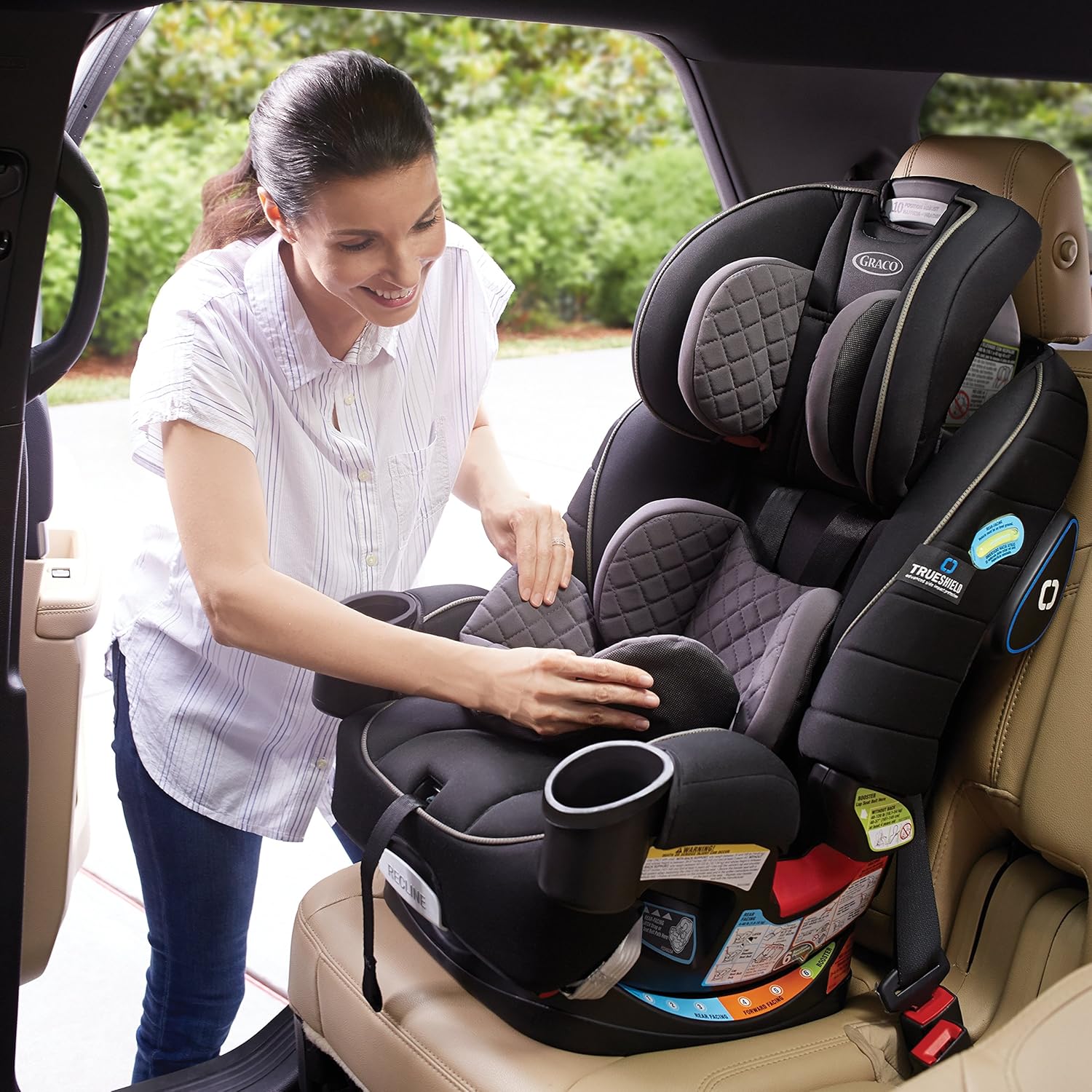 4Ever Dlx 4-In-1 Car Seat – Grey, Infant to Toddler