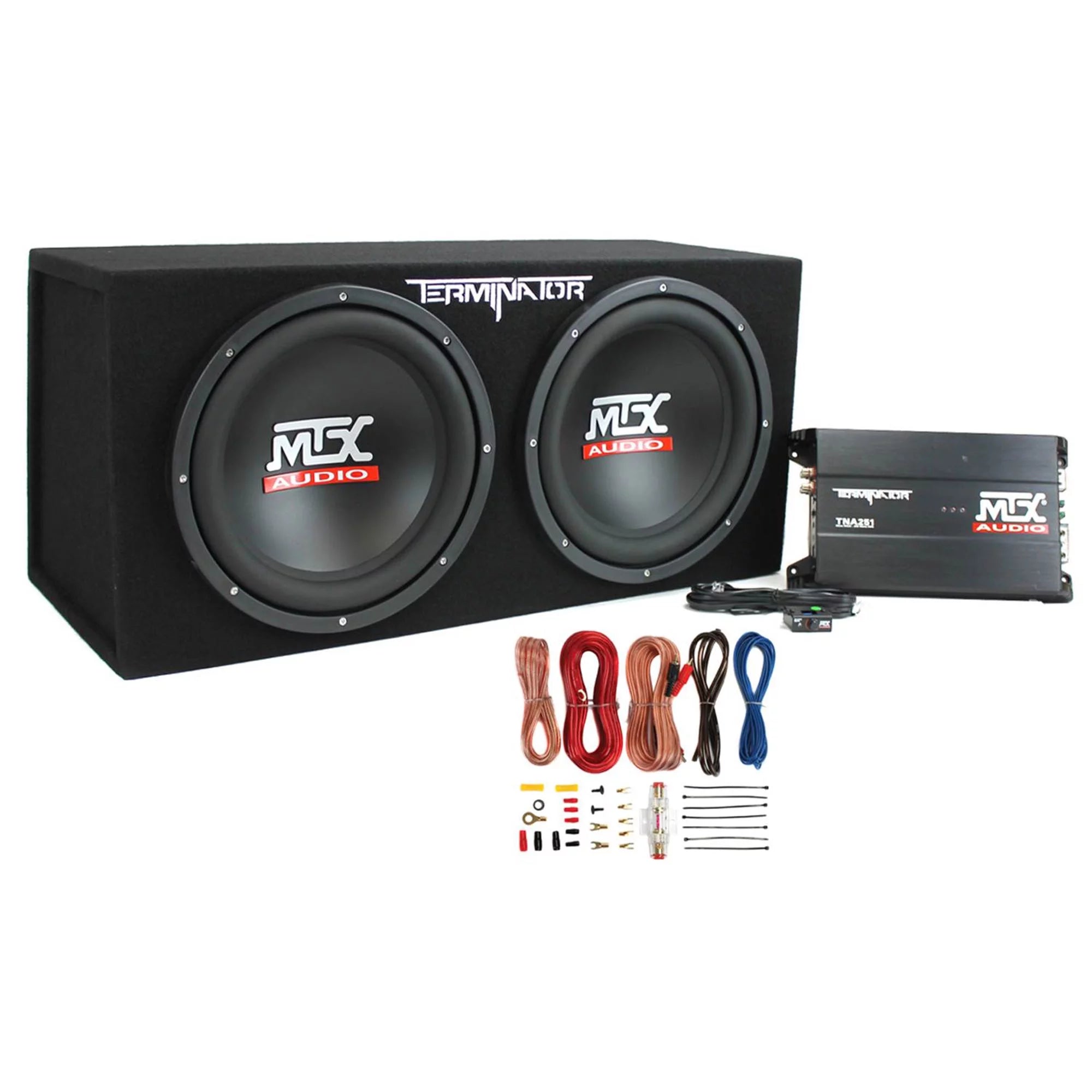 2026 12′′ 1200W Dual Car Subwoofer Package with Amplifier & Installation Kit