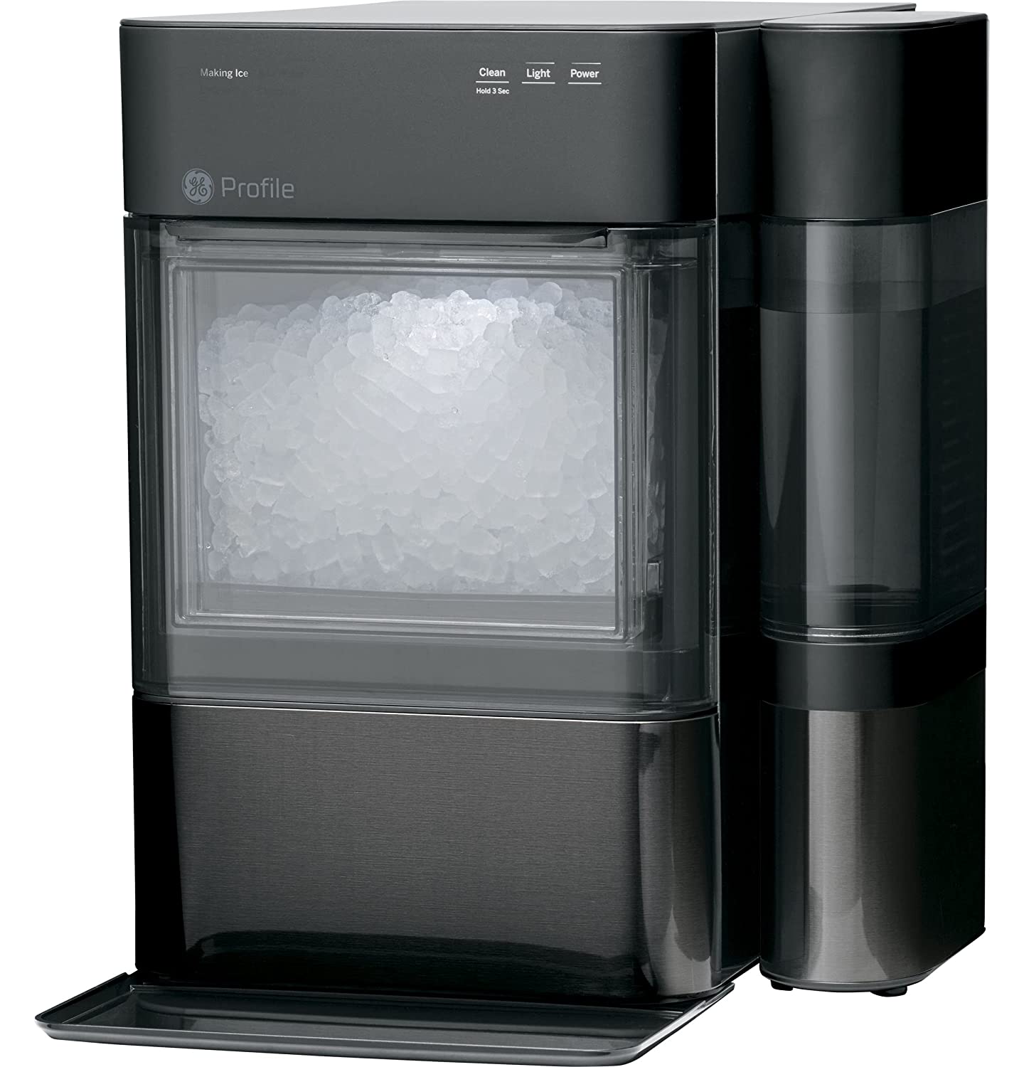 2.0 Countertop Nugget Ice Maker | Ice Machine with WiFi Connectivity | Smart Home Kitchen Essentials | Black Stainless