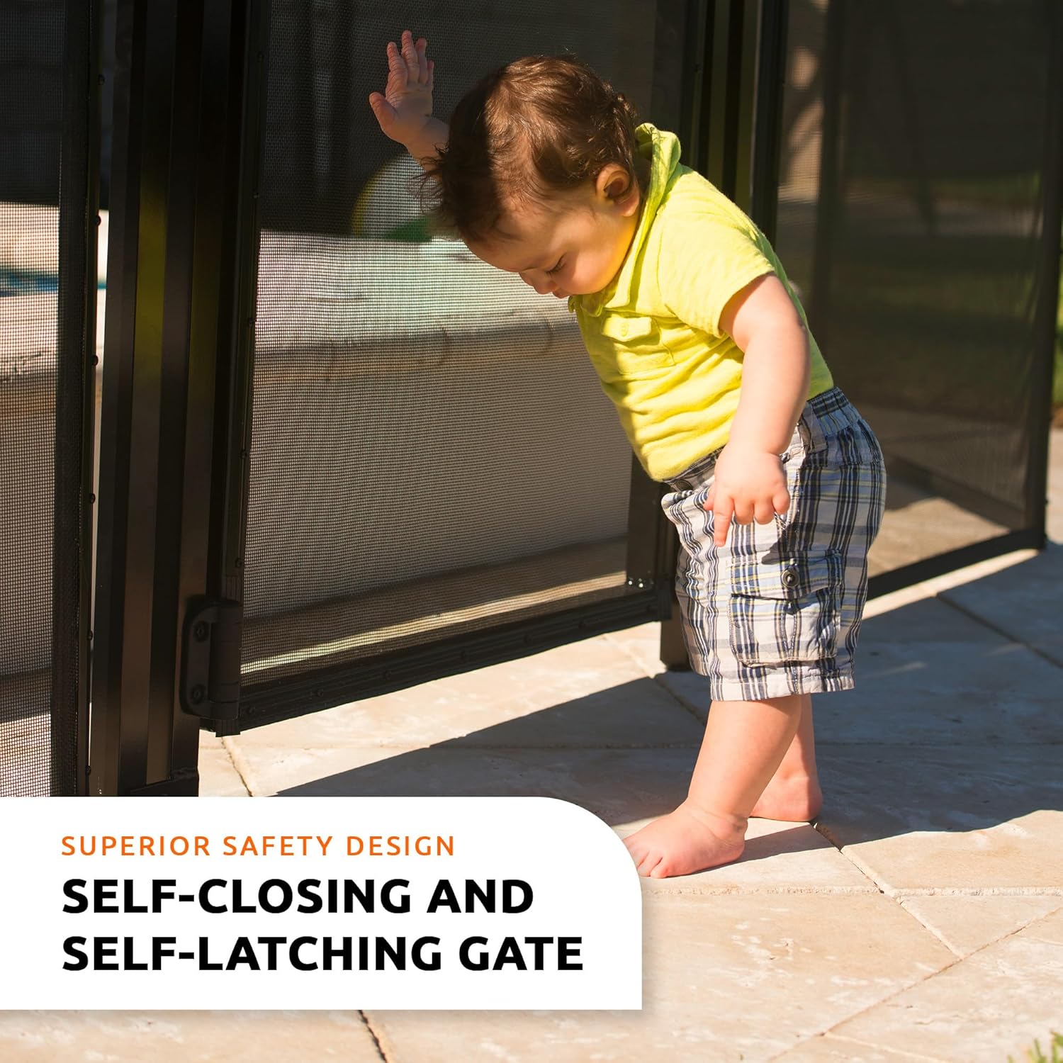 Pool Fence DIY Self-Closing Gate Kit – Black