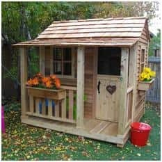 2026 Outdoor Living Today Little Squirt 6×6 ft. Cedar Playhouse with Windows and Dutch Door