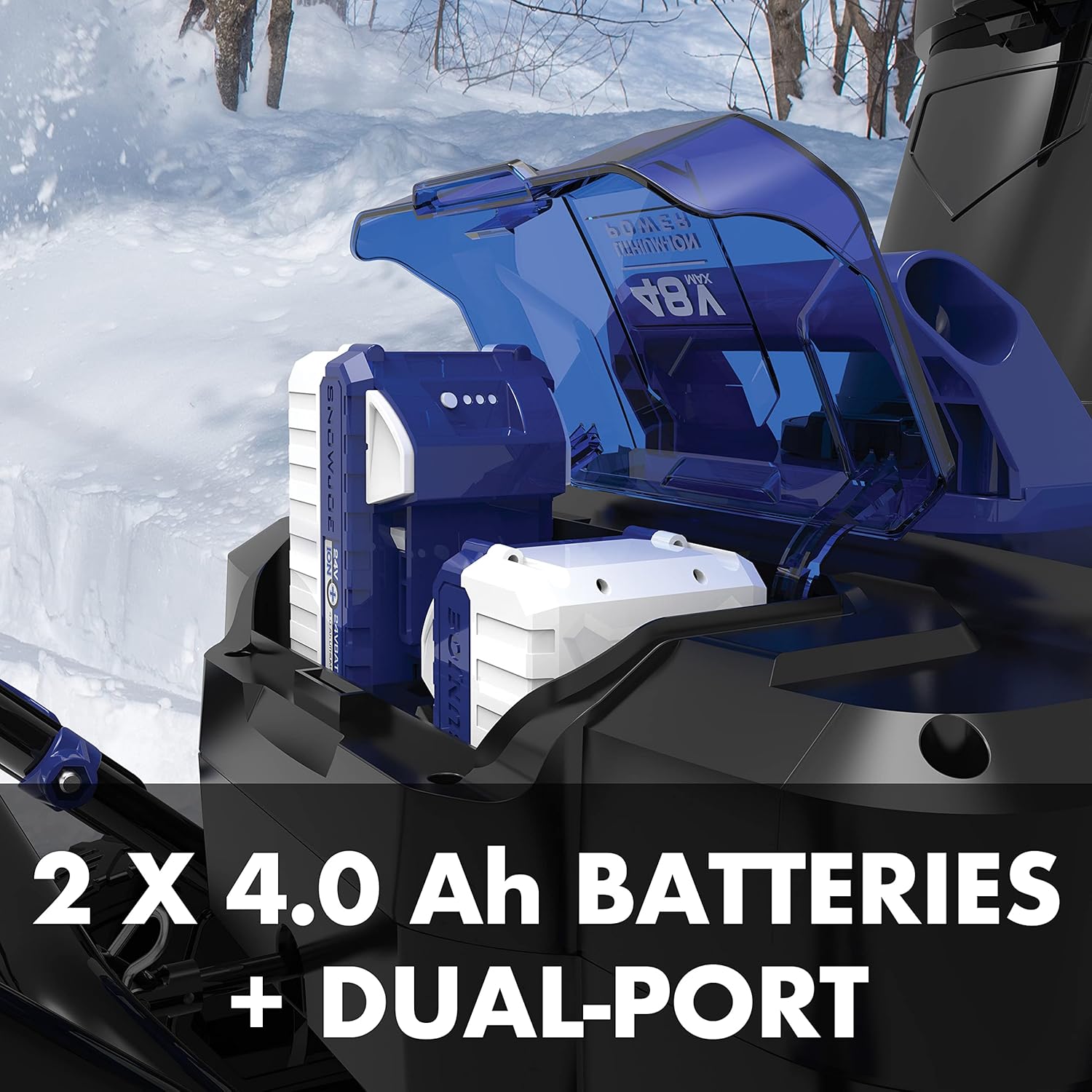 24V-X2-20SB 20-Inch 48 Cordless Snow Blower, Kit (w/2 x 24-Volt 4.0-Ah Batteries and Charger)