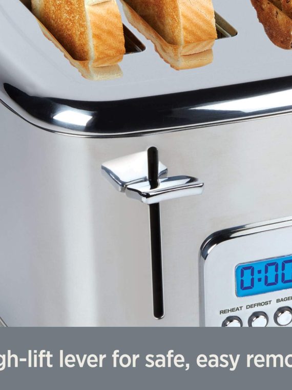 All-Clad 10942223917 Stainless Steel Digital Toaster with Extra Wide Slot, 4-Slice, Silver – 2-Slice