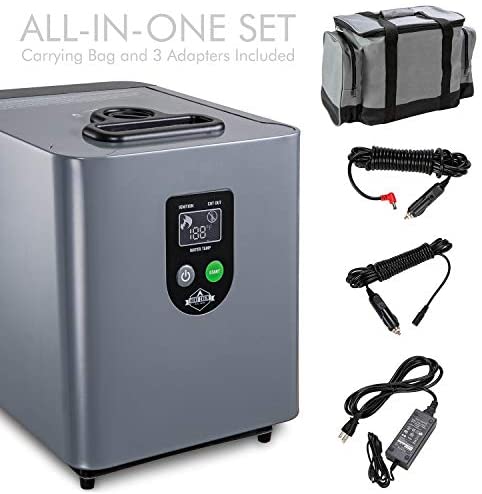 2026 Hike Crew Portable Propane Water Heater & Shower Pump �� Compact Outdoor Cleaning & Showering System w/LCD & Auto Safety Shutoff for Instant Hot Water While Camping, Hiking �� Carry Case Included