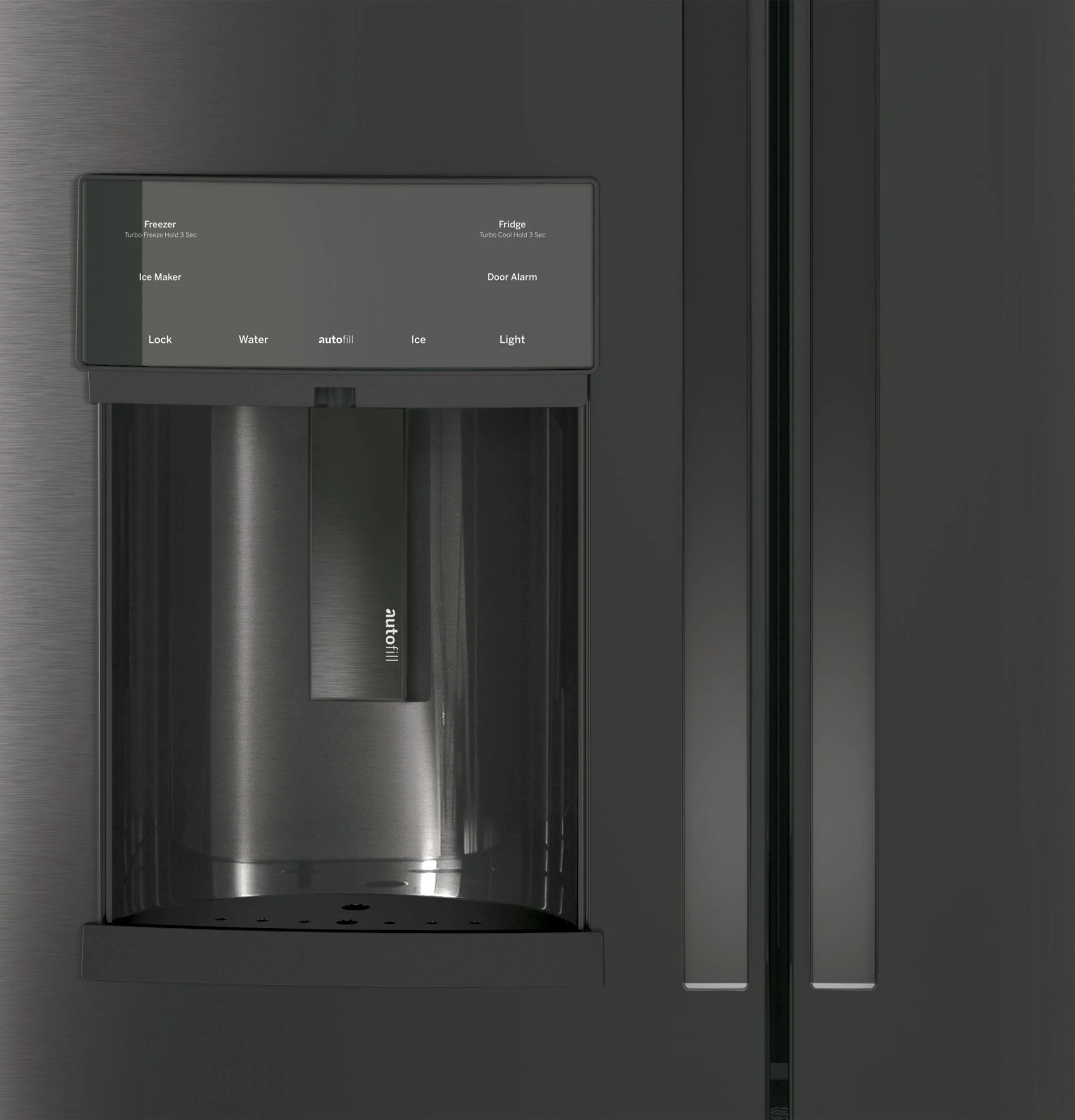 2026 GE Appliances PFE28KBLTS 36 Inch French Door Refrigerator Black Stainless Steel