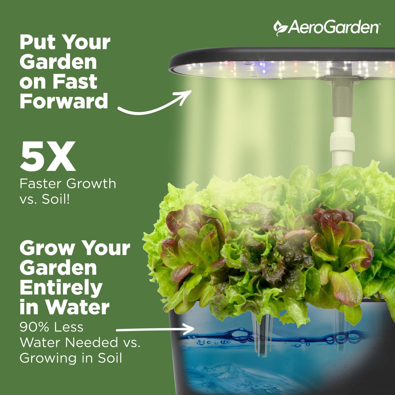 AeroGarden Bounty Basic - Indoor Garden with LED Grow Light