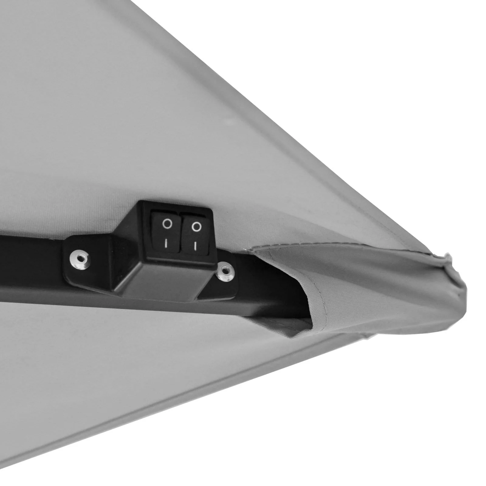 2026 Azuma 3m Square Parasol Solar LED Lights Offset Garden Canopy