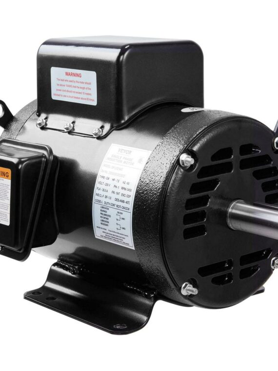 BENTISM 7.5HP Air Compressor Electric Motor, 230V 30 Amps, 184T Frame 3450RPM, 1-1/8? Keyed Shaft, CW/CCW Dual Rotation, 56HZ Frame, 2.75? Shaft Length for Air Compressors