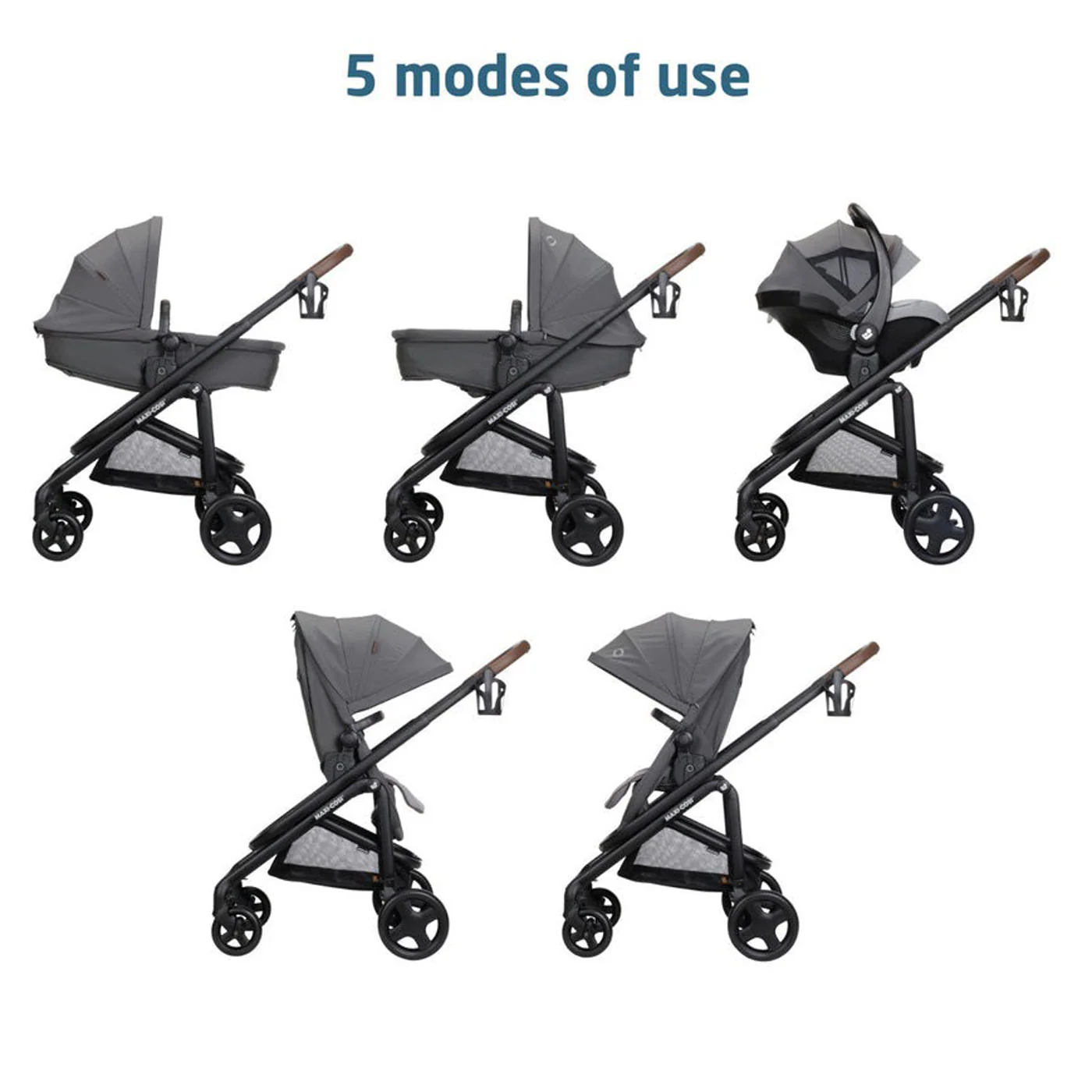 2026 Tayla Max 5-in-1 Modular Travel System – Versatile Stroller & Mico Luxe+ Infant Car Seat Combo