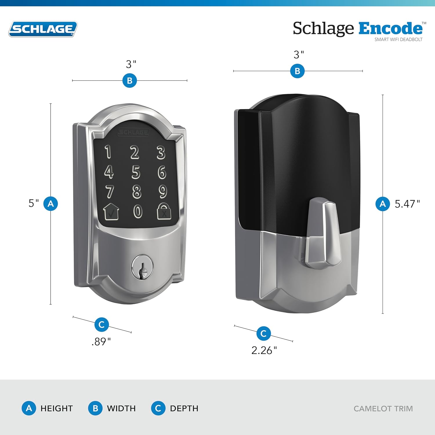 Encode Smart Wifi Deadbolt Lock – Keyless Entry