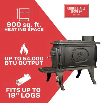900 Sq. Ft. EPA Exempt Cast Iron Stove