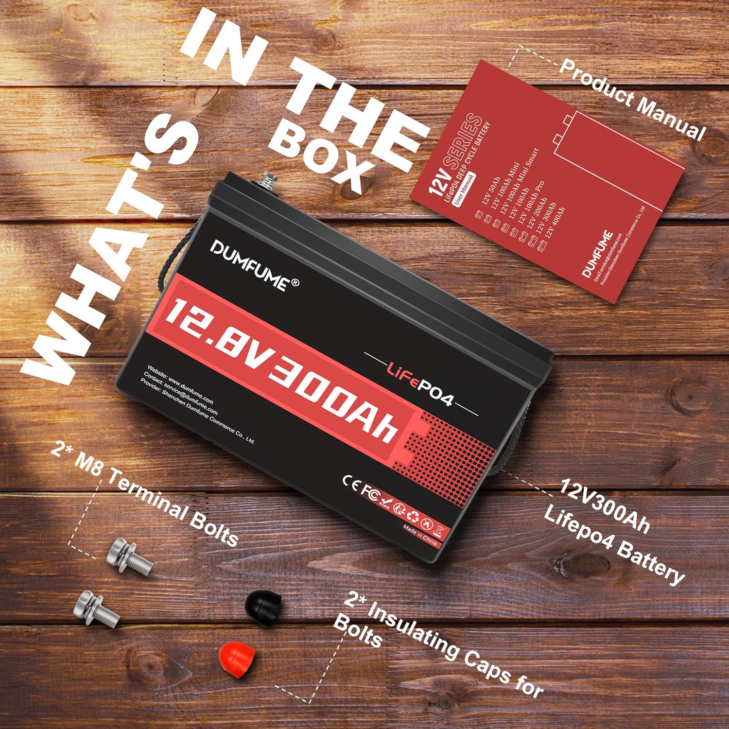 12V 300Ah Lithium LiFePO4 Battery with 200A BMS