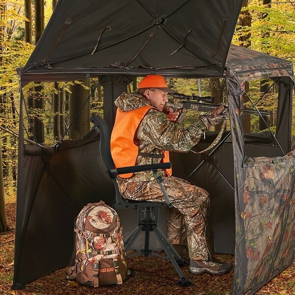 360 Degree Silent Swivel Hunting Chair w/ Allterrain Feet Pads
