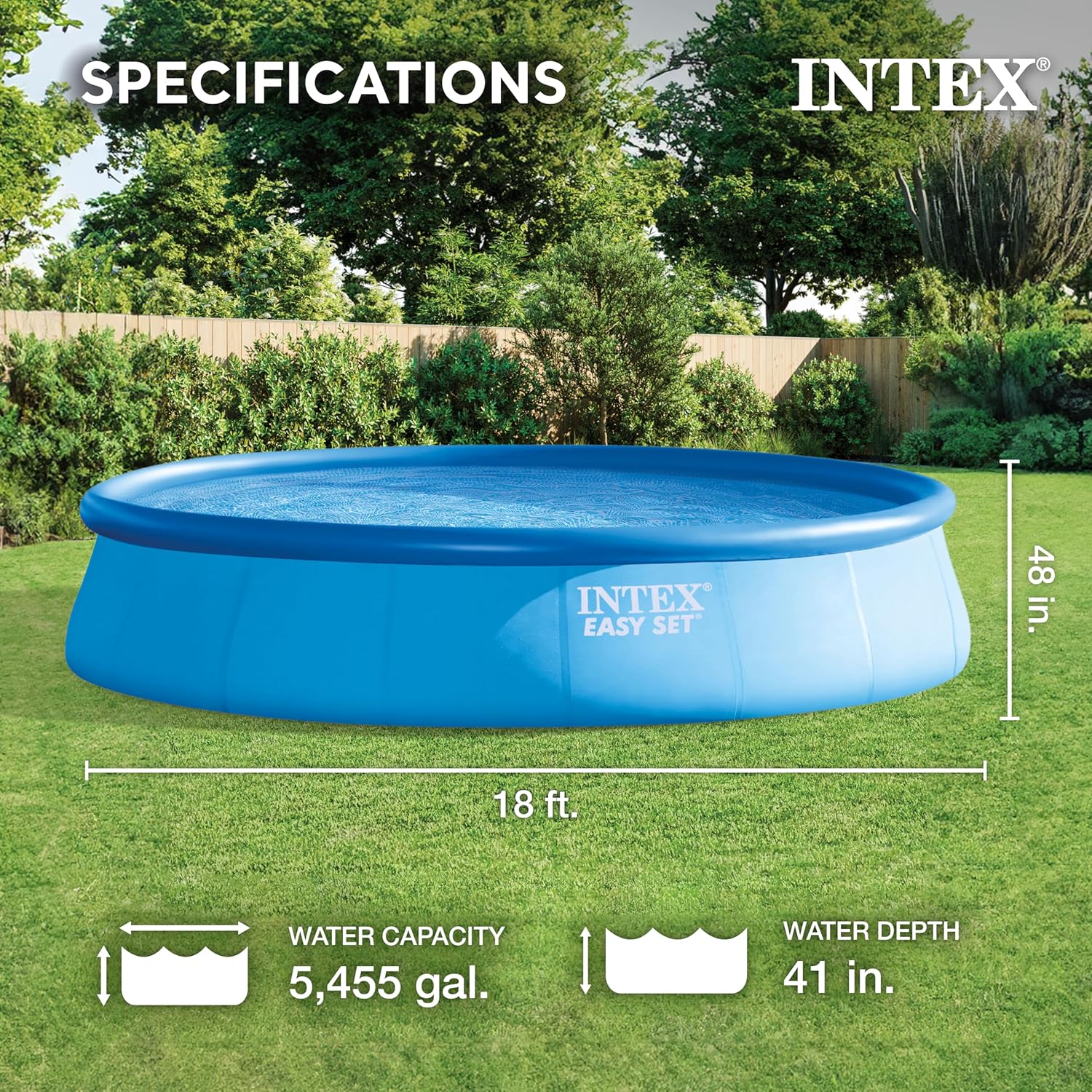 28167Eh Easy Set Inflatable Pool 15ft x 48in