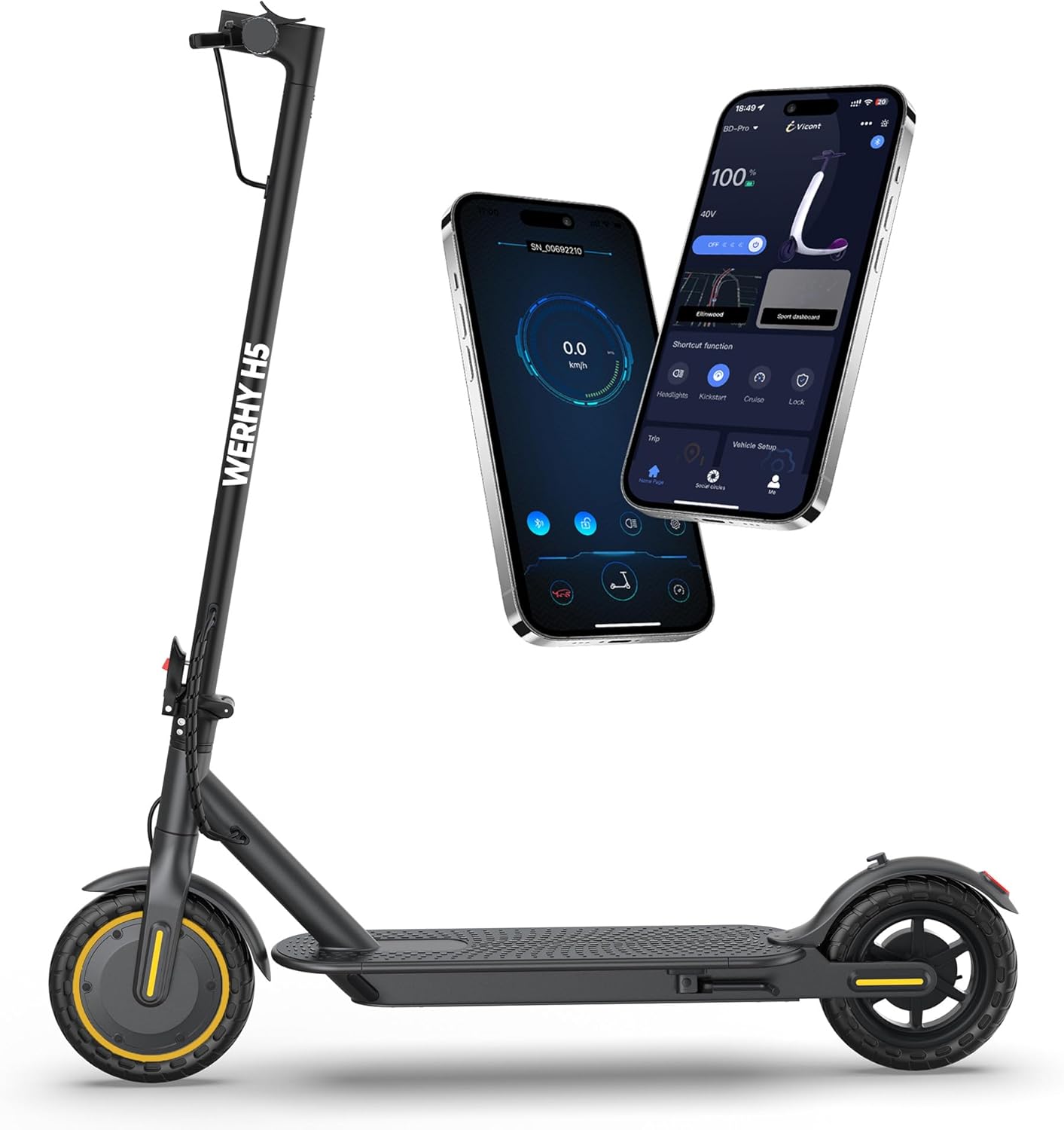 Electric Scooter – 350W/500W Motor, 22 Mph Top Speed