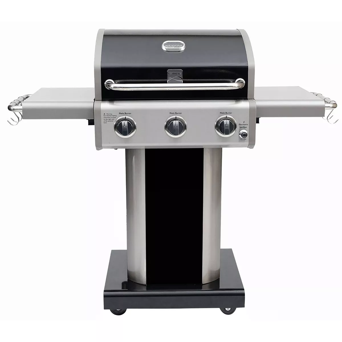 Kenmore 3-Burner Outdoor Gas BBQ Propane Grill – Black