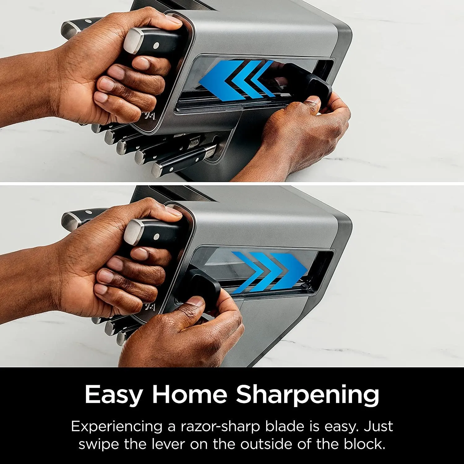 K32017 Foodi NeverDull 17 Piece Premium Knife System Block Set with Built-in Sharpener, Stainless Steel/Black