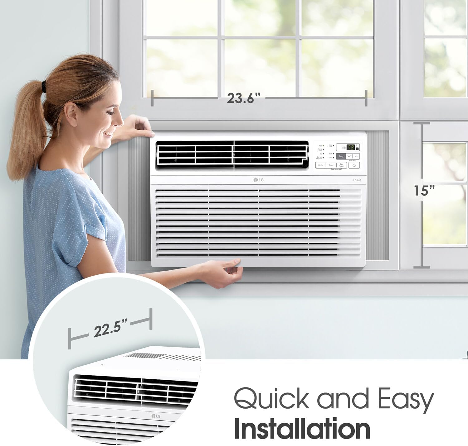 8,000 BTU Window Air Conditioner, Remote & Quiet