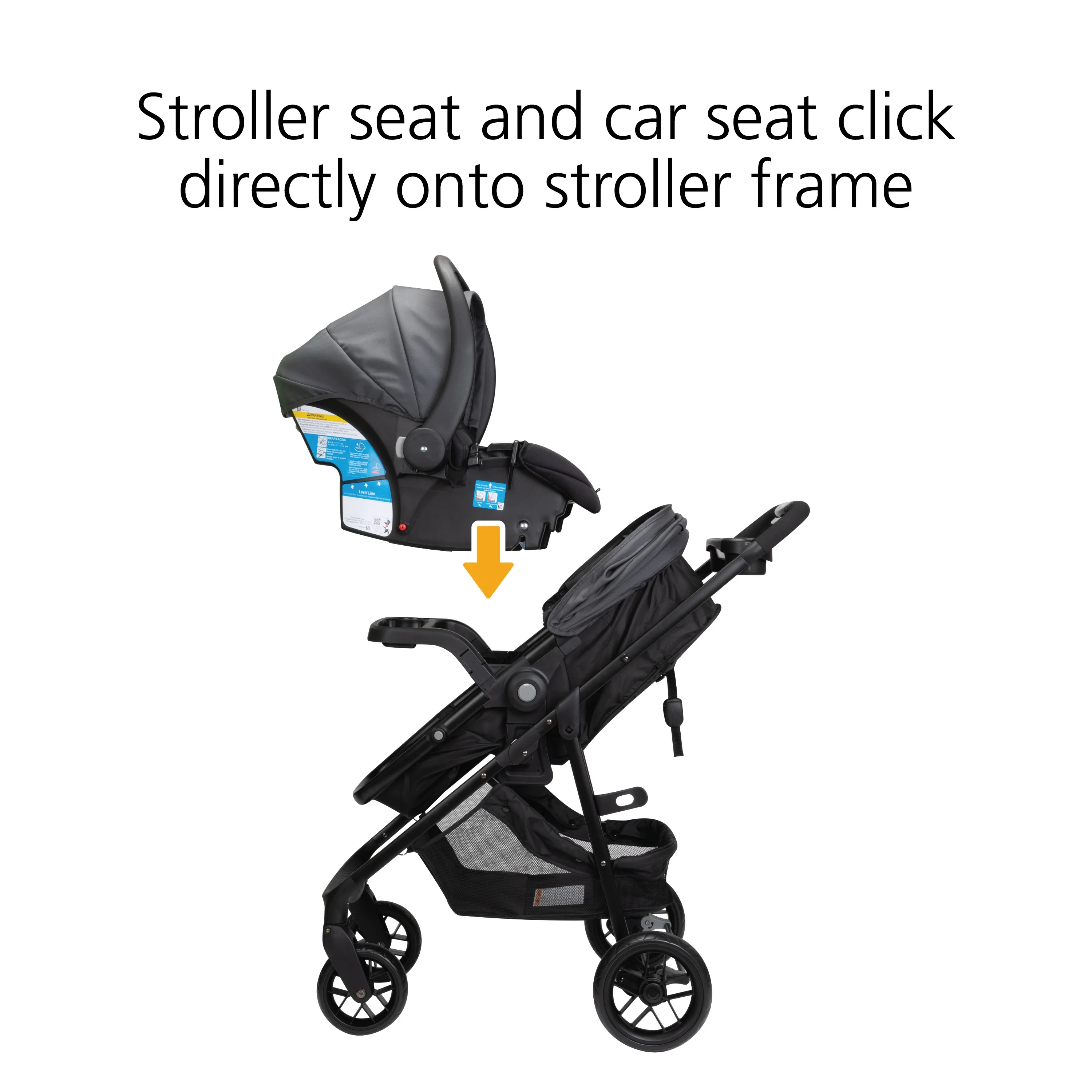 2026 Safety 1st Grow and Go Sprint Modular Travel System Stroller with Rear-Facing Infant Car Seat, Bluestone