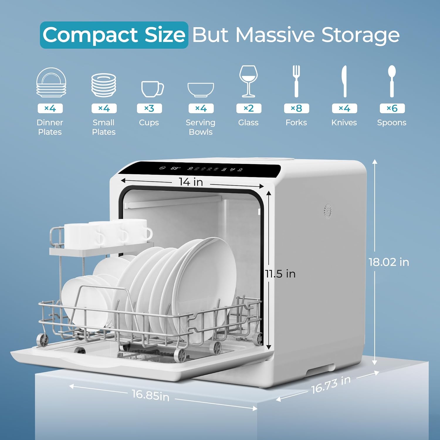 Mini Portable Dishwasher – Compact Countertop Model