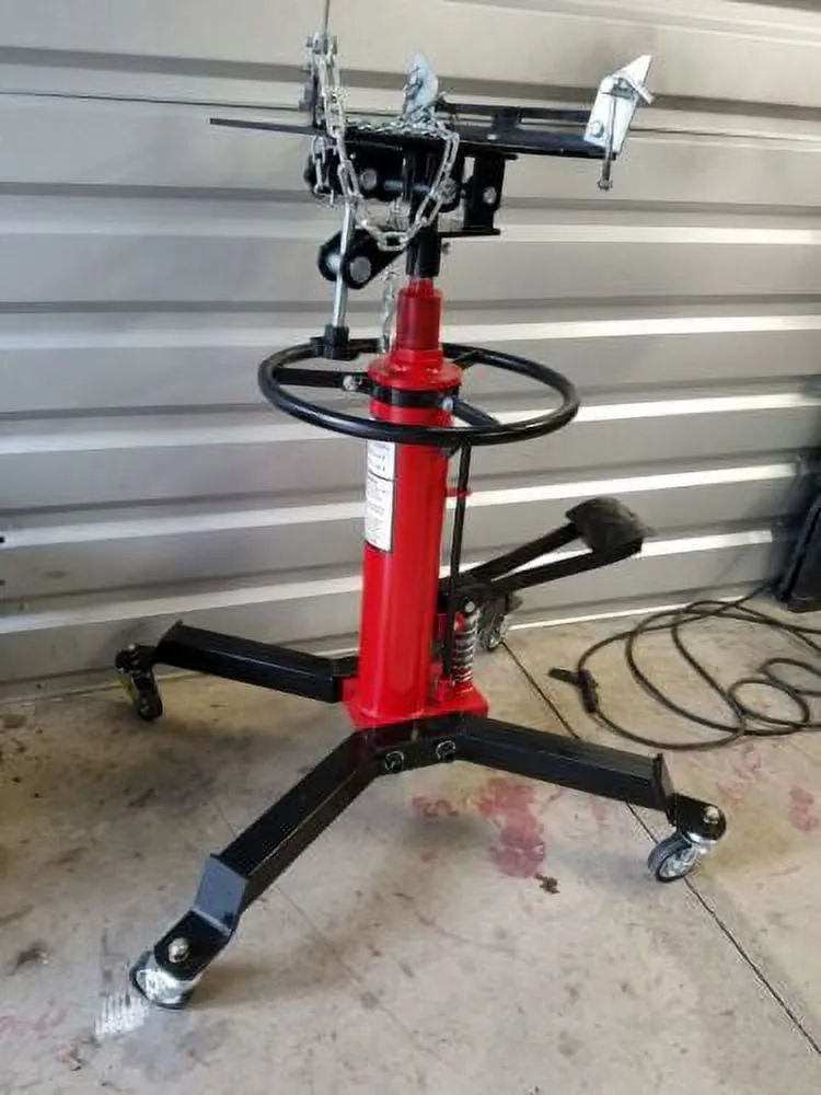 2026 Hydraulic Car Transmission Jack Vertical Lift,1660 Pounds,360掳Rotating Wheel Lift,Red