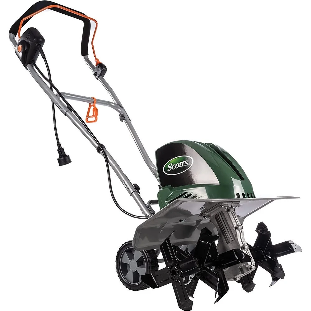 2026 Scotts Outdoor Power Tools 14 Amp 20-Inch Electric Garden Tiller Cultivator, Adjustable Tines, Green