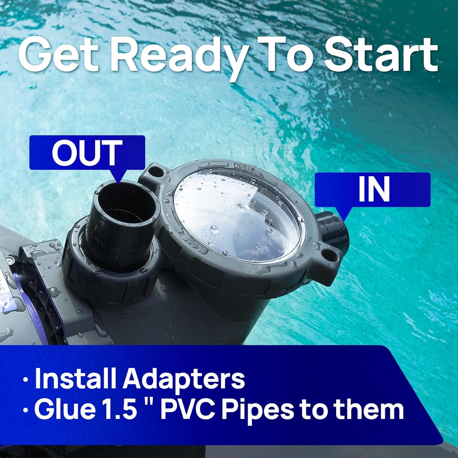 In/Above Ground Pool Pump, 2HP Single Speed, 8917 GPH