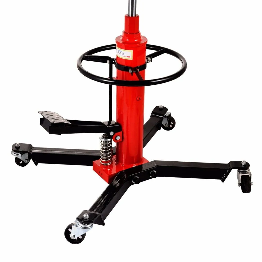 2026 Hydraulic Car Transmission Jack Vertical Lift,1660 Pounds,360掳Rotating Wheel Lift,Red