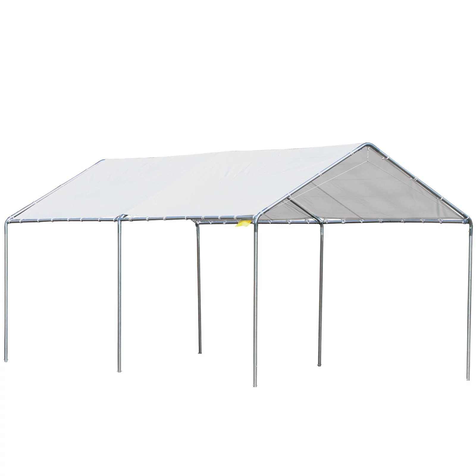 2026 Outsunny 10'x20' Carport Heavy Duty Galvanized Car Canopy with Included Anchor Kit, 3 Reinforced Steel Cables, White