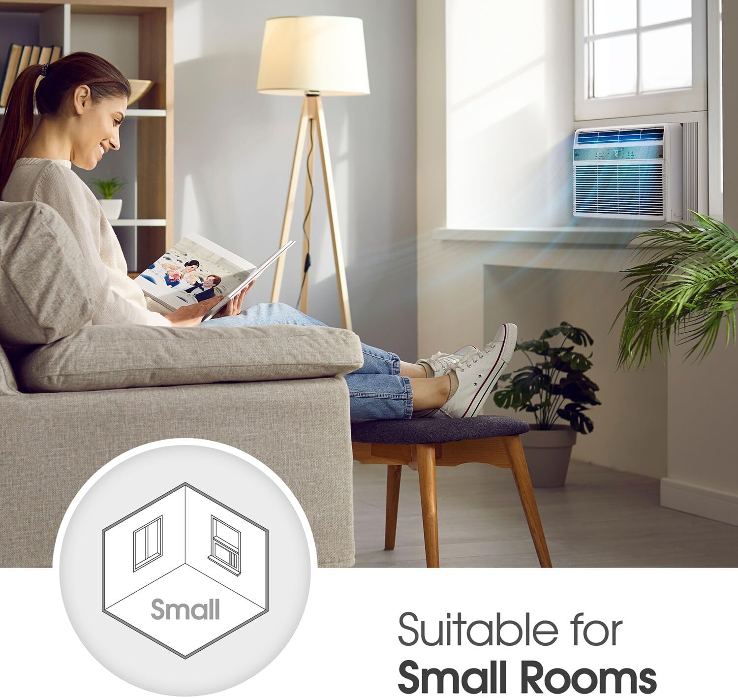 8,000 BTU Window Air Conditioner, Remote & Quiet