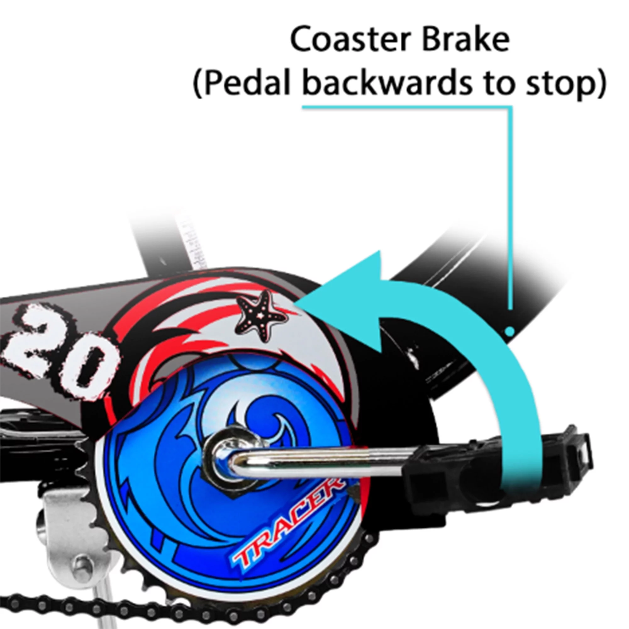 2026 TRACER Logan 20 In Hi-Ten Steel Framed Freestyle BMX Beginners Bike, Red