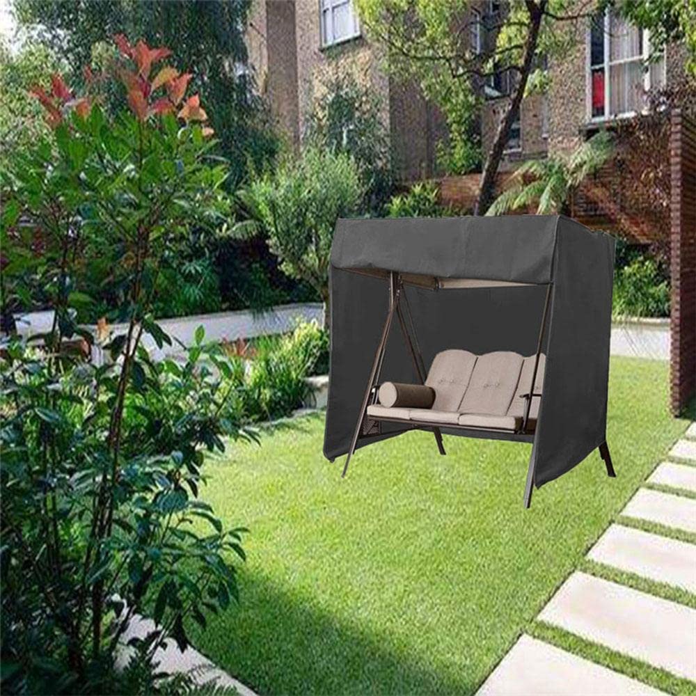 2026 HYQW 3 Seater Swing Cover Hammock Cover Waterproof Windproof, 210D Oxford Fabric Outdoor Swing Seat Cover