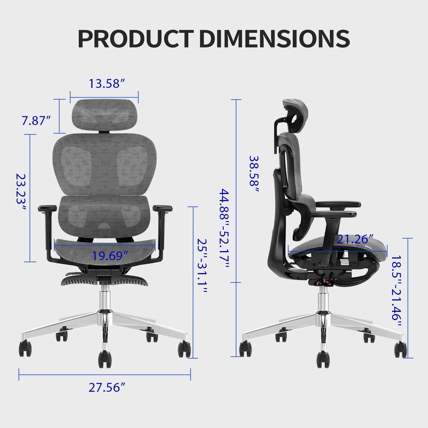 Ergonomic Mesh Office Chair with Adjustable Armrest