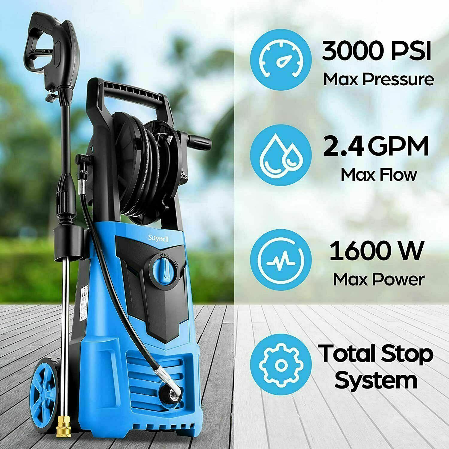 2026 Suyncll Electric Pressure Washer 3000PSI, 2.4GPM High Power Washer Cleaner NEW