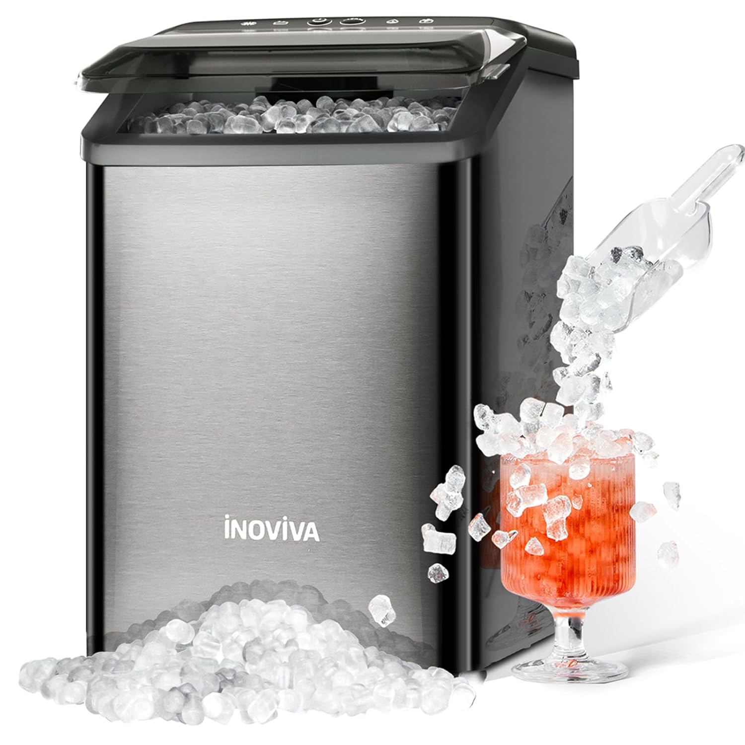 Nugget Ice Maker 40Lbs/24H Soft Chewable Ice